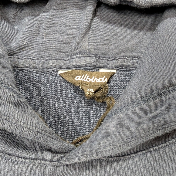 Allbirds Hoodie Sweatshirt Mens XXL Blue Navy R&R Cozy Casual Pima Cotton - Picture 4 of 9